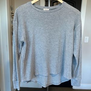 PST Gray Waffle Fabric Long Sleeved Top Size XS